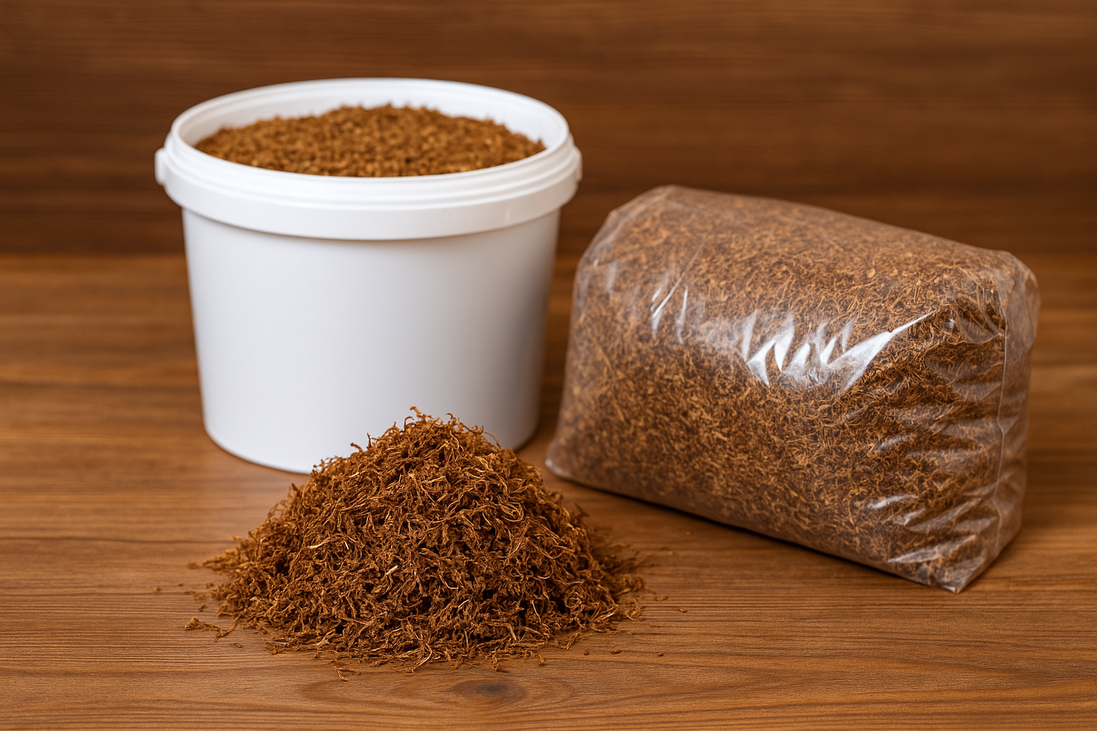 Tutun firicel premium la pungă de 1 kg și găleată, proaspăt și de calitate